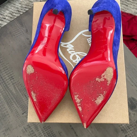 CHRISTIAN LOUBOUTIN PUMPS IRIZA 100 VEAU VELOURS - Picture 6 of 7